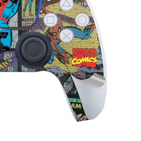 Marvel Classic Comics Amazing Spider-Man Collage PS5 Controller Skin